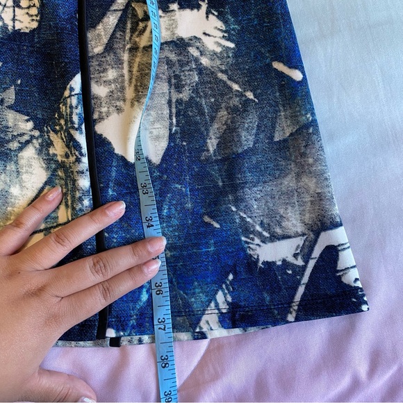 unique blue with patterns short dress NWOT - Picture 3 of 6